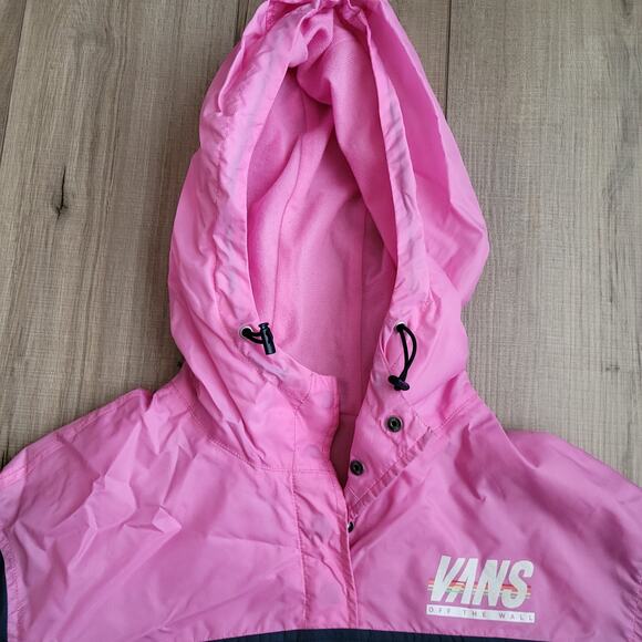 Vans Sport Stripe Anorak 1/2 Button Up Pullover Hoodie Women Sz S - Picture 13 of 13